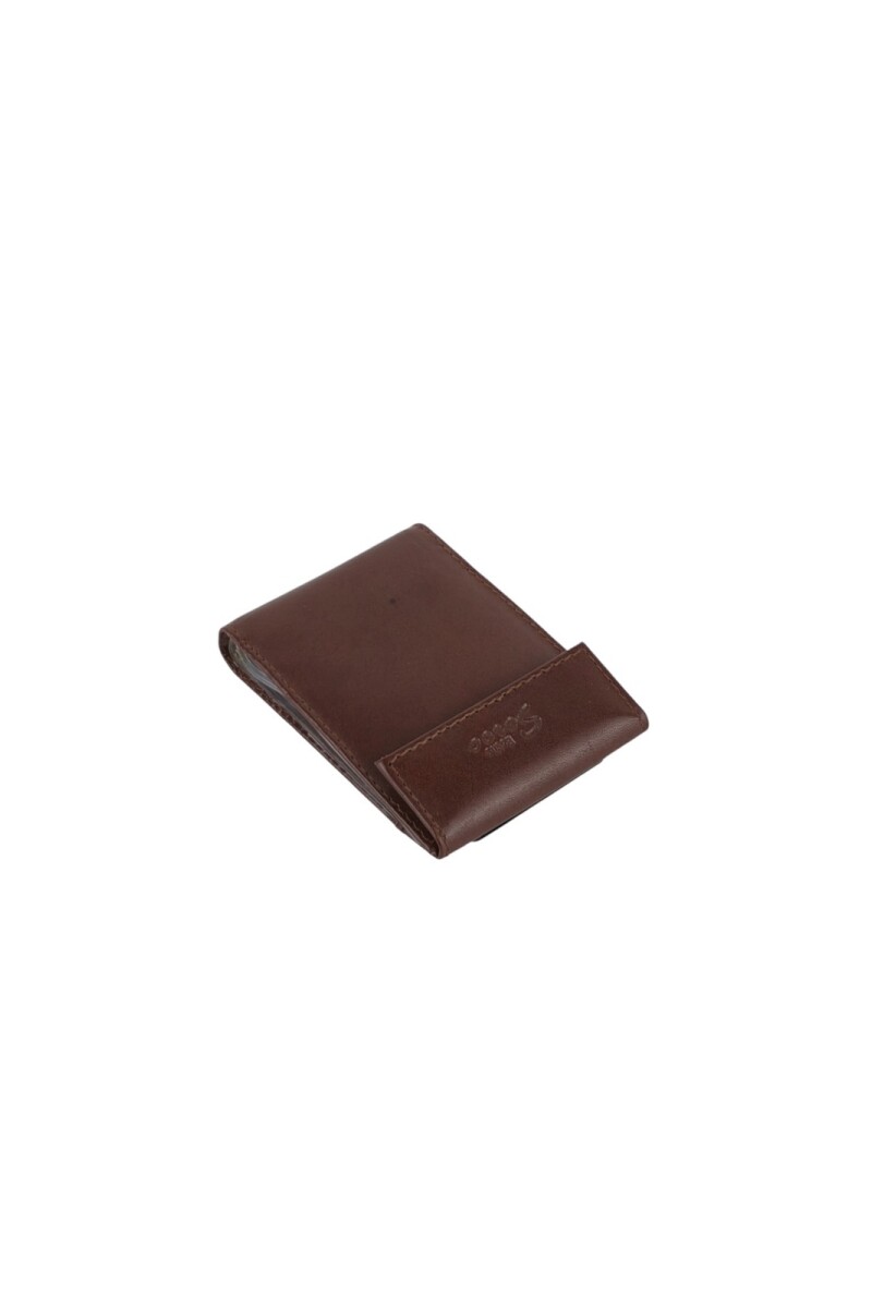 Porta documentos con separador transparente interior Marron