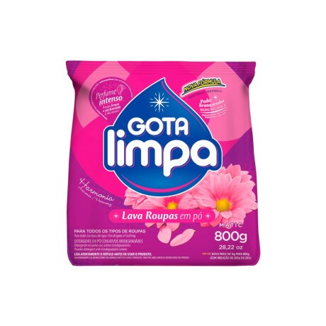 DETERGENTE EN POLVO MATIC GOTA LIMPA 800G HARMONIA DETERGENTE EN POLVO MATIC GOTA LIMPA 800G HARMONIA