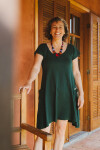 Vestido Corto Magnolia Verde Ingles