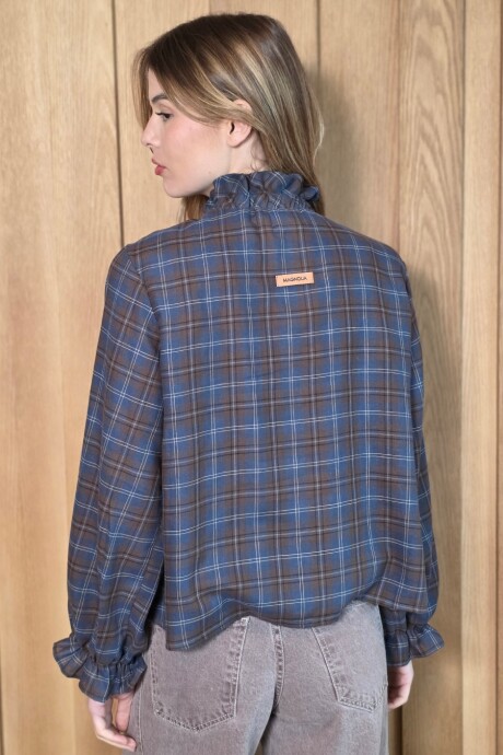 Camisa Allegra Escoces Chocolate