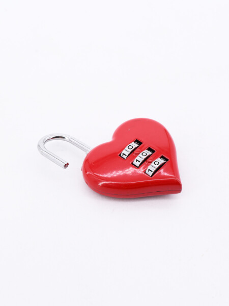 CANDADO HEART ROJO