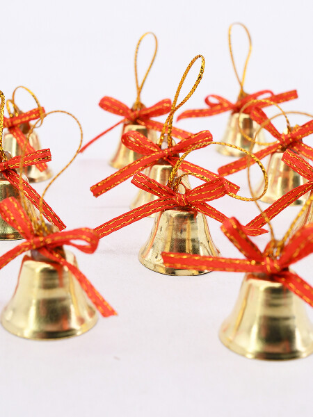 CAMPANAS x 12 PIEZAS DORADO