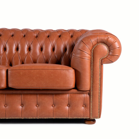 Sofá Chesterfield Novo - Cuero Advanced - 3 cuerpos Terracota - (Preventa)