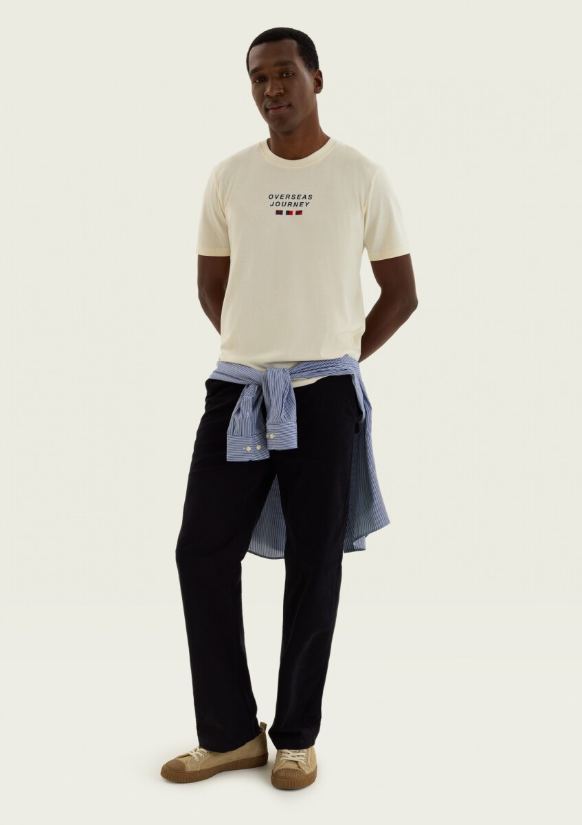 CAMISETA MANGA CORTA CON ESTAMPA - BEIGE 