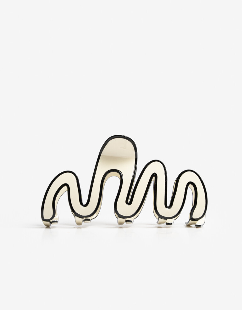 Broche Acrilico Broche Maxi Wavy - Combinacion Bicolor