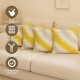 Set x4 funda de almohadones lisa 43 x 43 RAYAS MOSTAZA