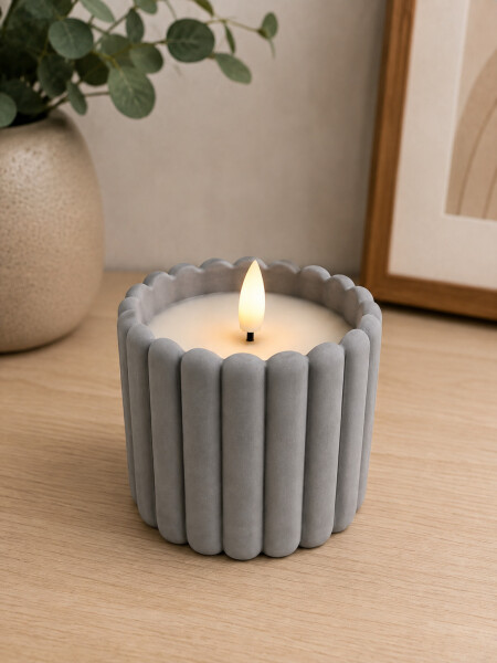 VELA LED DECORATIVA GRIS
