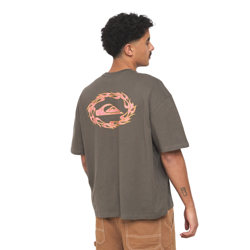 Remera Quiksilver Oval Torch - Gris Remera Quiksilver Oval Torch - Gris