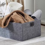 ORGANIZADOR FIELTRO GRIS 28x28x13CM ORGANIZADOR FIELTRO GRIS 28x28x13CM
