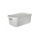 CAJA ORGANIZADORA SIMIL RATTAN 7LTS BLANCA Blanco