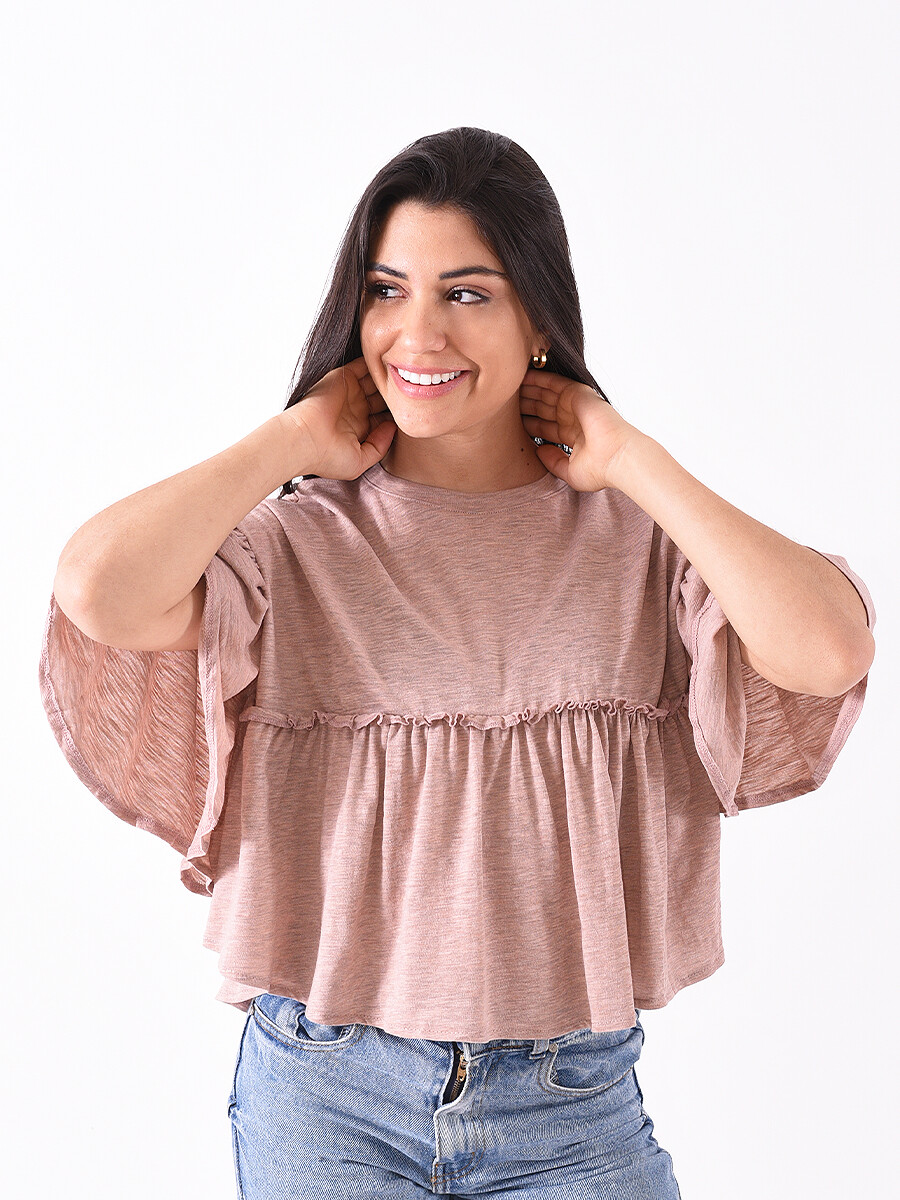 BLUSA MIEL - ROSA MELANGE 