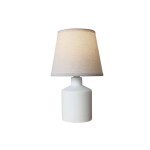 LAMPARA DE MESA CERAMICA D17x28CM RECTA BLANCO LAMPARA DE MESA CERAMICA D17x28CM RECTA BLANCO
