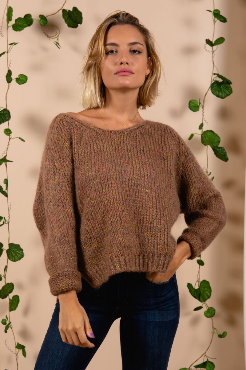 Sweater Jaspeado - Marrón 