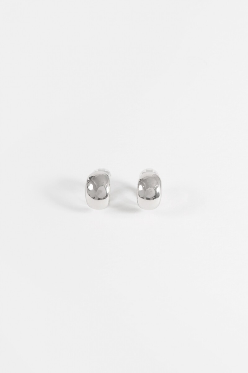Aros clip bold plateado