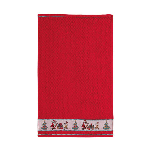Repasador Cocina Dohler Jacquard Bord 45 cm x 70 cm Navidad Rojo