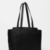 Shopper Menorca En Cuero Graneado Negro
