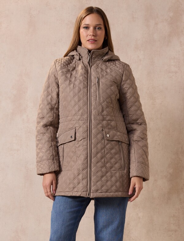 Campera Capitoneada BEIGE OSCURO