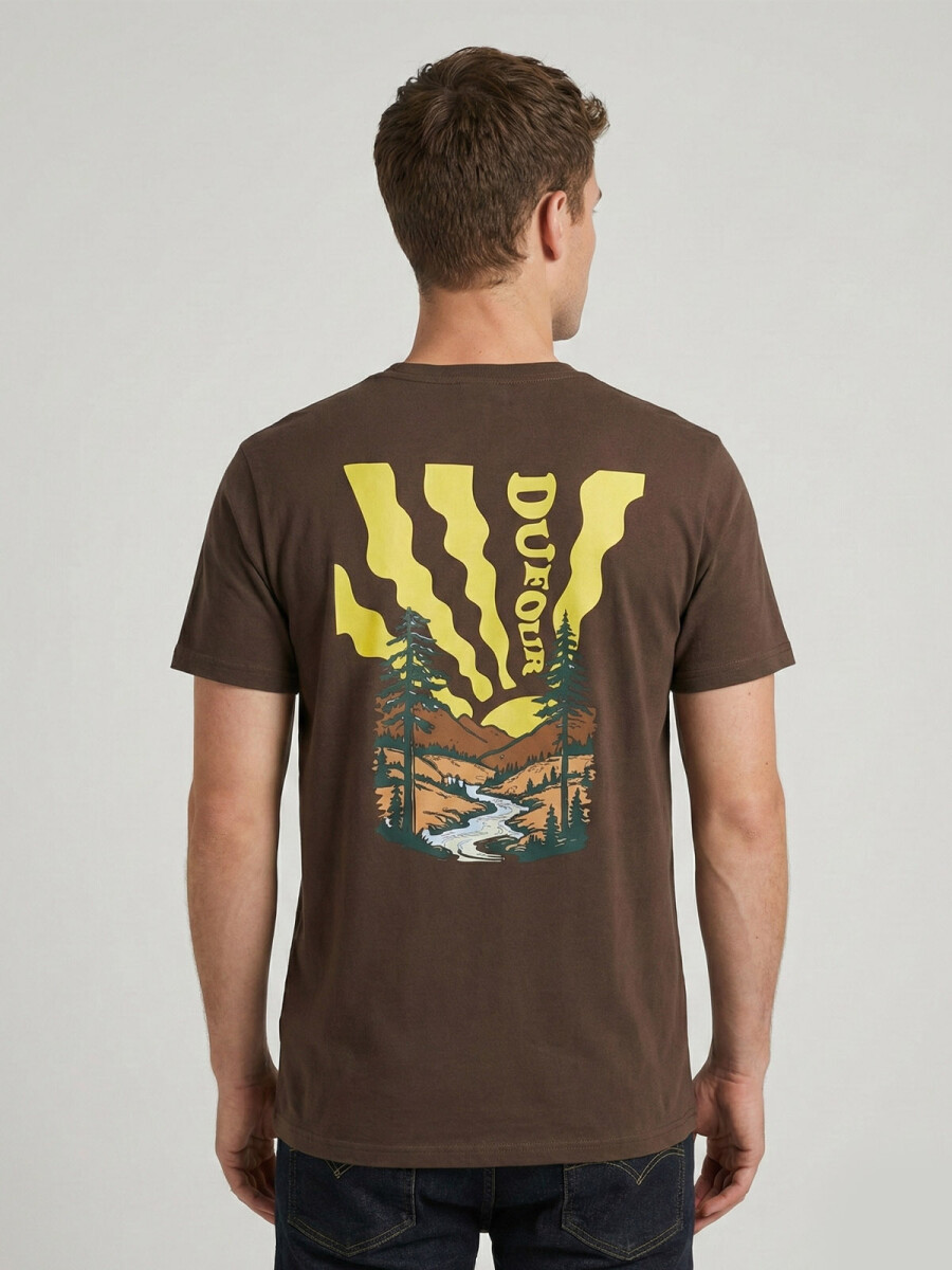 T-SHIRT TREKKING - MARRON 