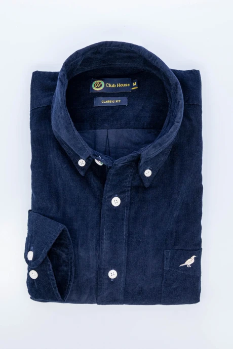 Camisa corduroy clasica Azul Marino