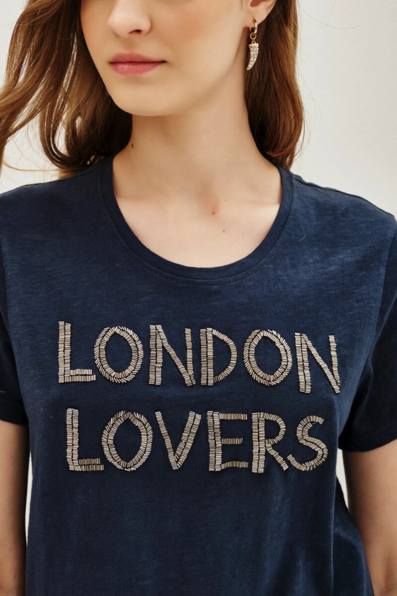 Remera Letter Azul