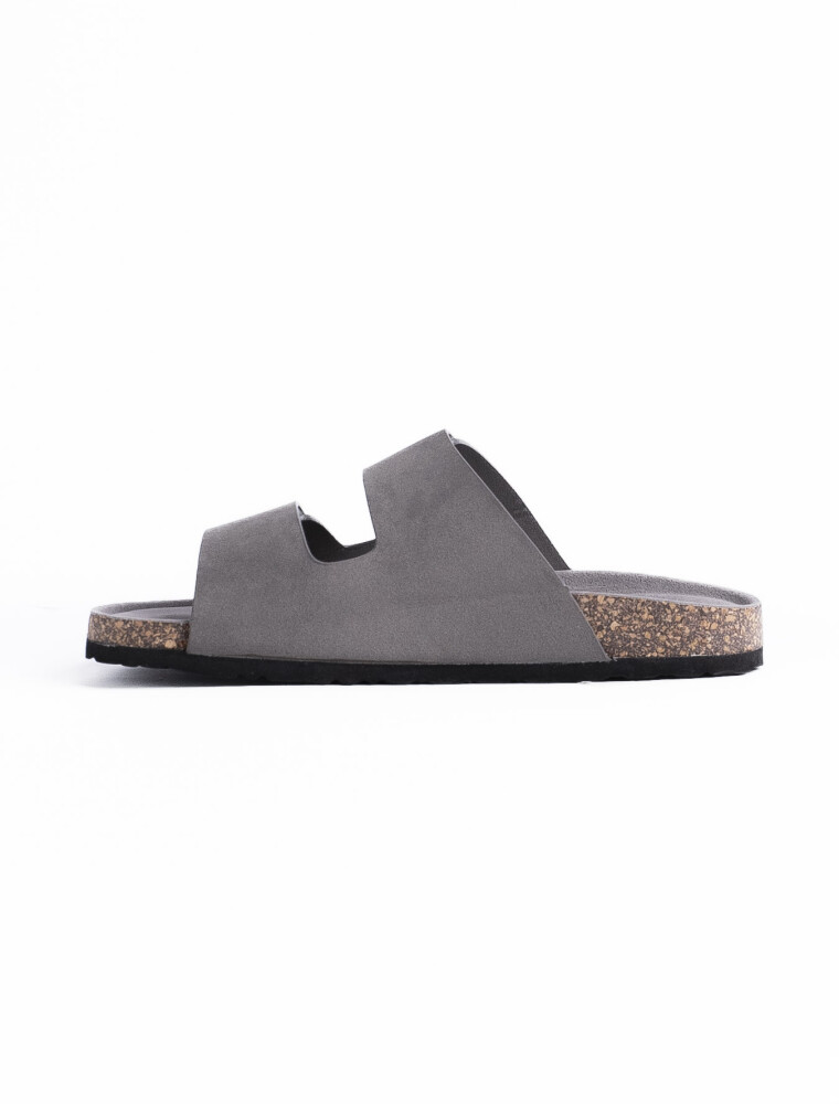 Sandalia Cuero Marruecos Gris