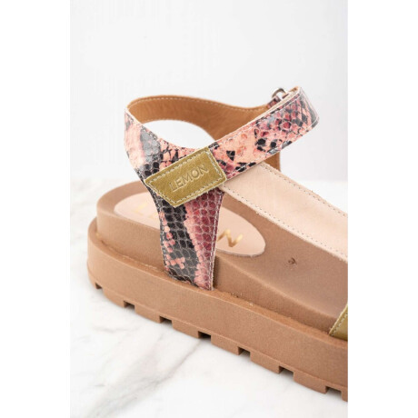 Sandalia Cuero Combinada Multi