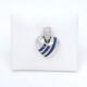 Dije En Oro 18K Blanco, Zafiros Y Brillantes Dije En Oro 18K Blanco, Zafiros Y Brillantes