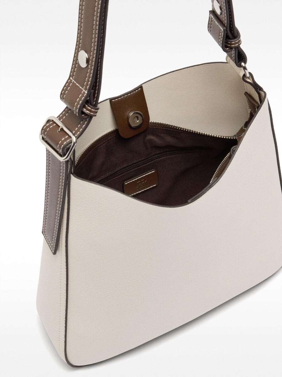 Bolso De Hombro Con Textura crudo