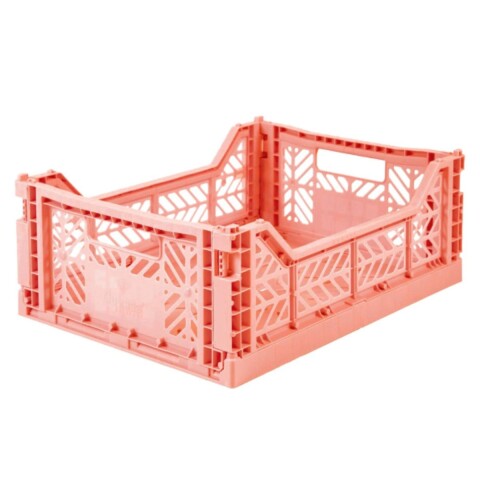 Caja organizadora plegable y apilable Mediana Salmon Pink