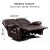Sofá Sillón 2 Cuerpos Reclinable Masajeador Electrico Living Color Variante Marron