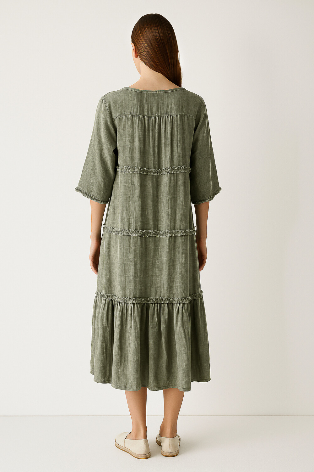 Vestido Jutta Verde Azulado