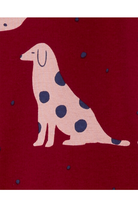 Pijama una pieza de algodón, con pie y diseño dálmata Sin color