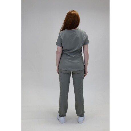 Set Médico Elastizado Dama 2 Piezas Gris