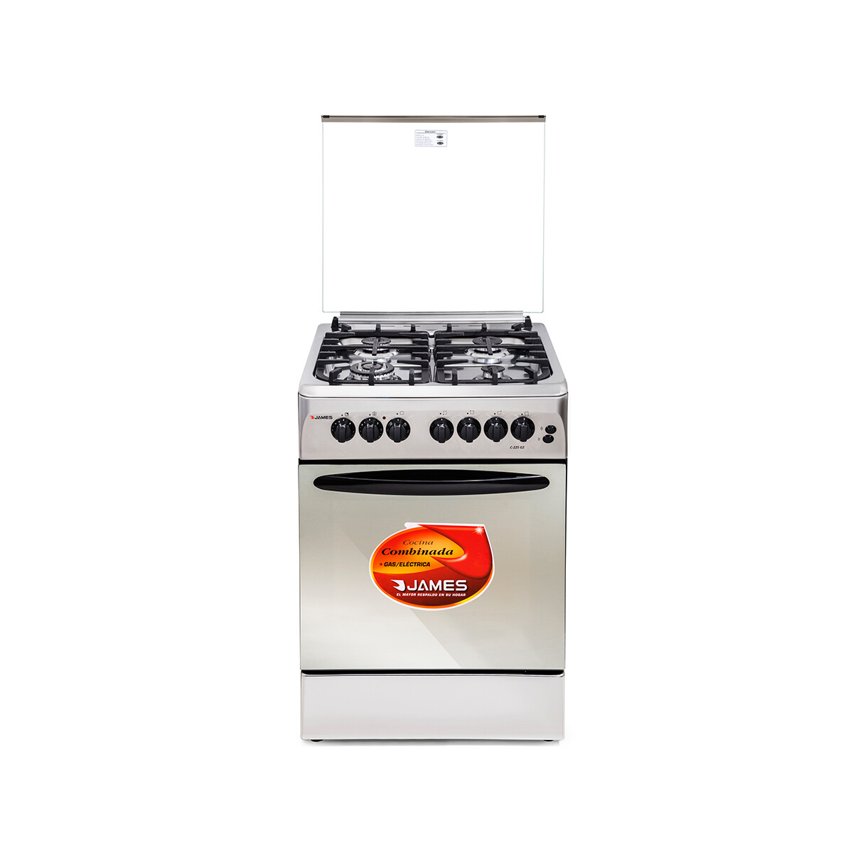 Cocina 4 Hornallas Grill Y Timer James C225 G2 Inox 60x60 