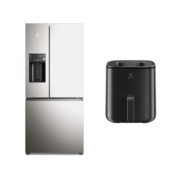 Heladera Electrolux Multidoor Inverter No Frost 633 Lts Con Dispensador Inox + Freidora de Aire Electrolux 3L EAF05 ¡De Regalo!