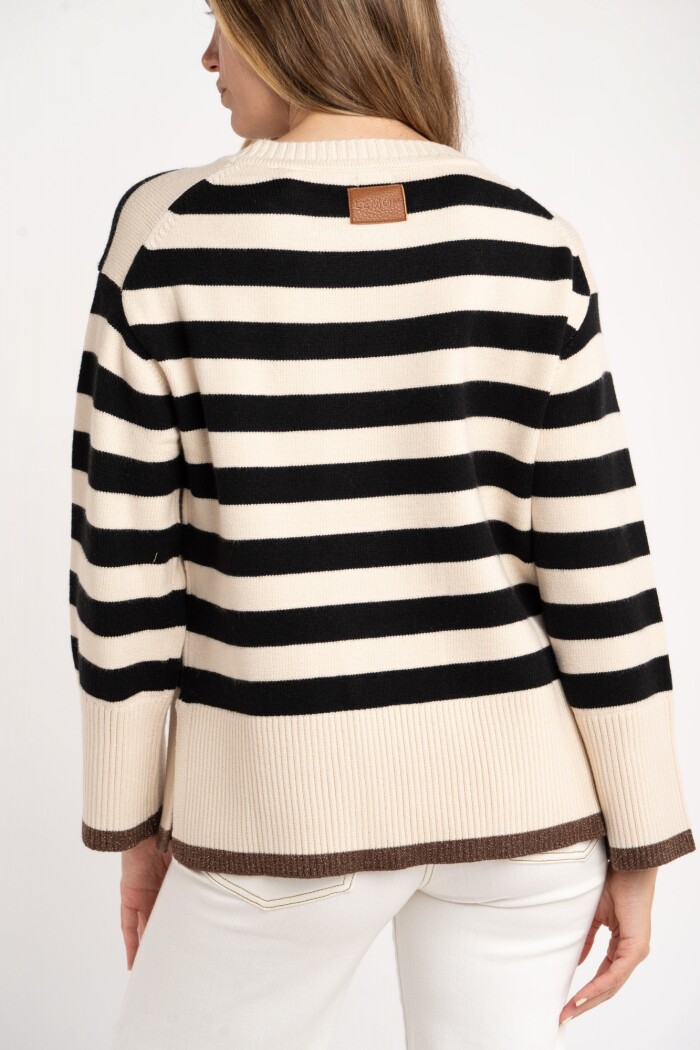 Sweater Rayado Negro