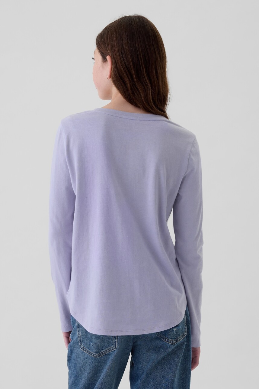 Remera Grafico Manga Larga Niña Cosmic Sky Purple 15-3