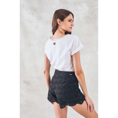 Remera Algodon Peinado Blanco