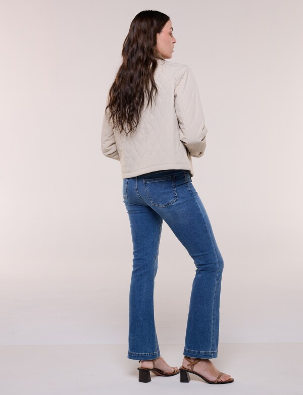 Campera Capitoneada Combinada BEIGE CLARO