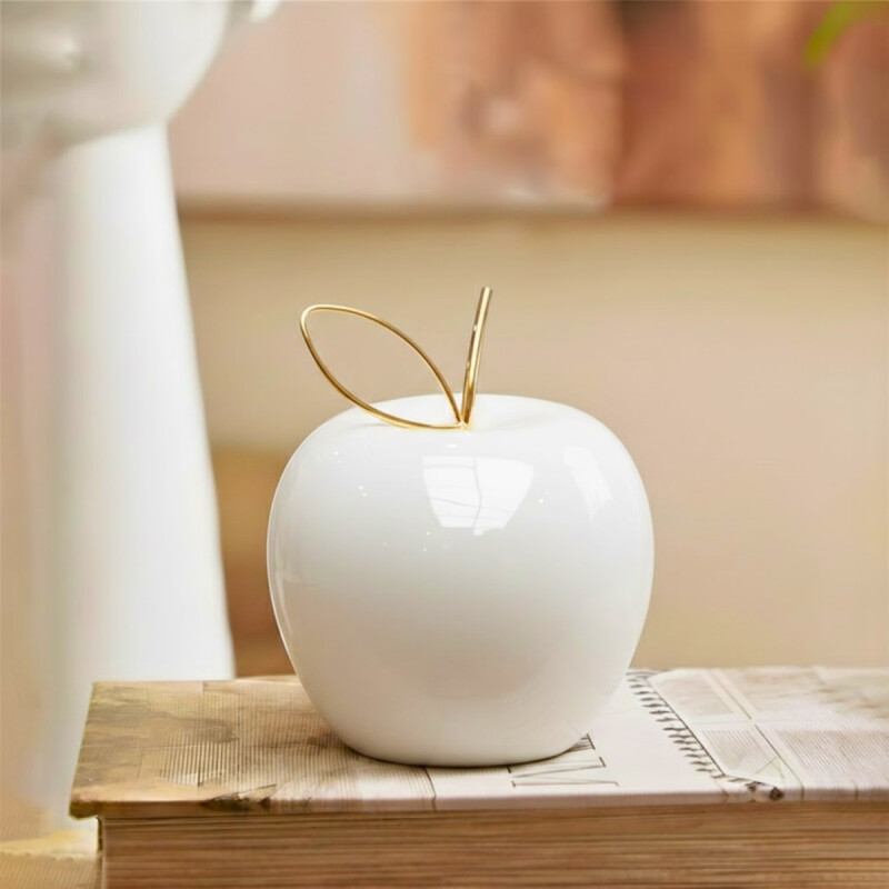 Manzana decorativa 8.5CM BLANCO