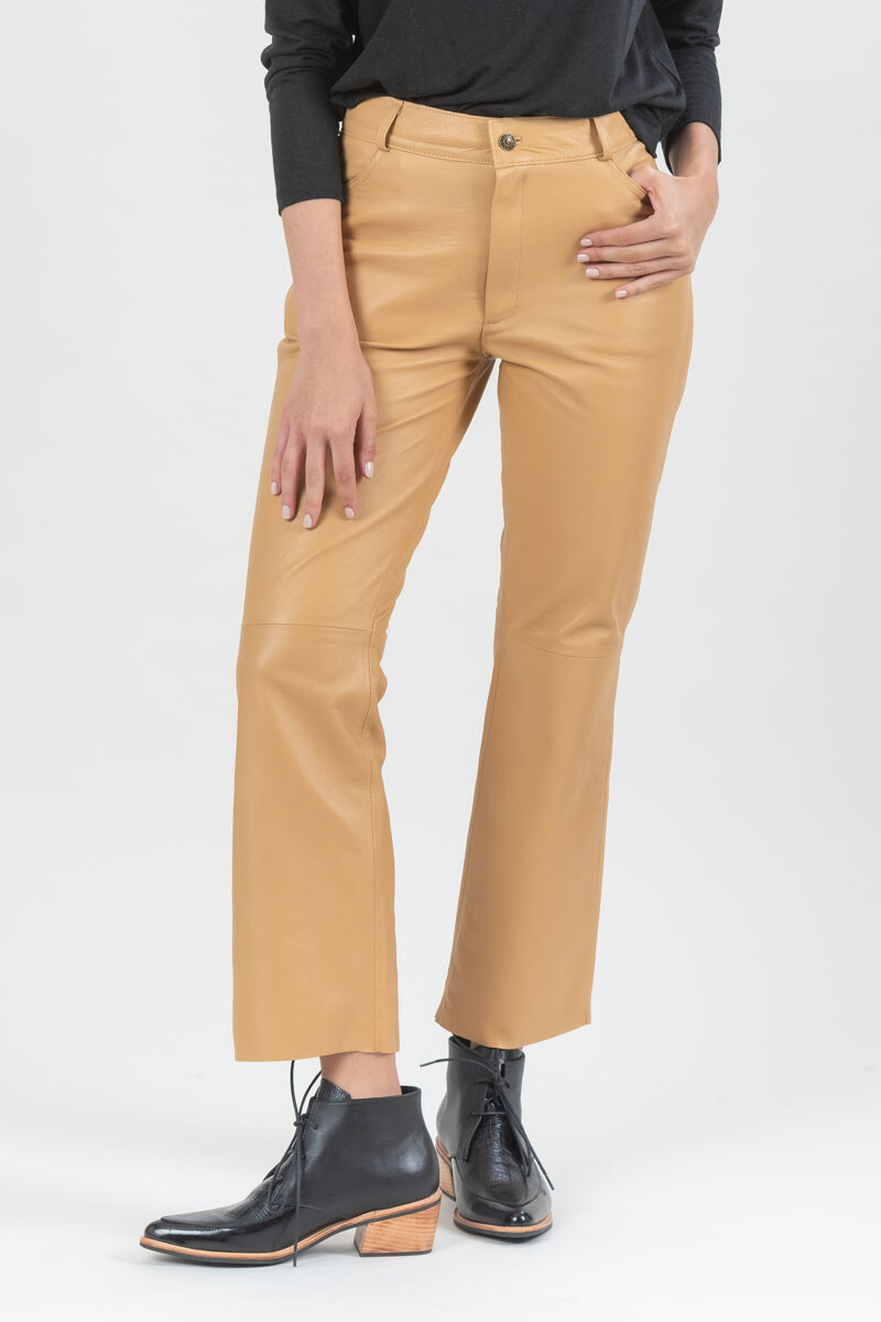 Leather Pant Camel