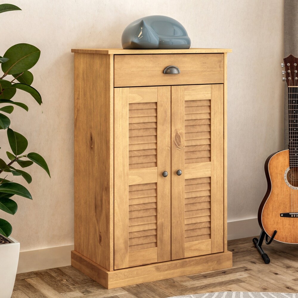 Zapatera - 2 Puertas - 1 Cajón - Línea Valenciana - Natural Zapatera - 2 Puertas - 1 Cajón - Línea Valenciana - Natural