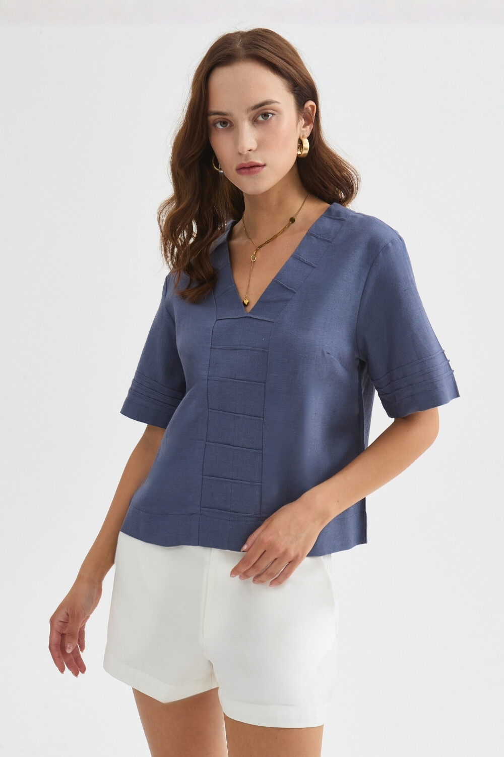 Blusa Jorvel Azul Piedra