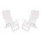 Set X 2 Sillas Summer 6 Posiciones Aluminio BLANCO