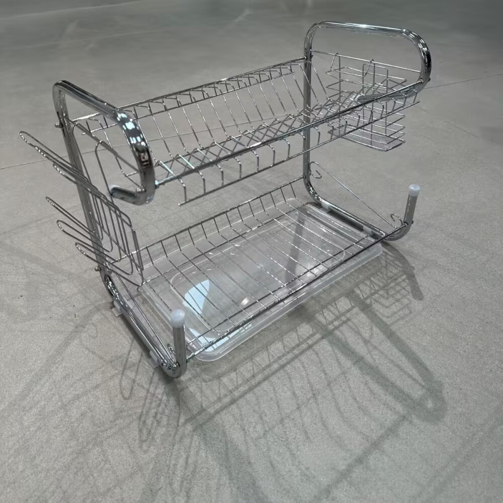 Escurridor Doble Cromado 44x24.50x36 cm Escurridor Doble Cromado 44x24.50x36 Cm