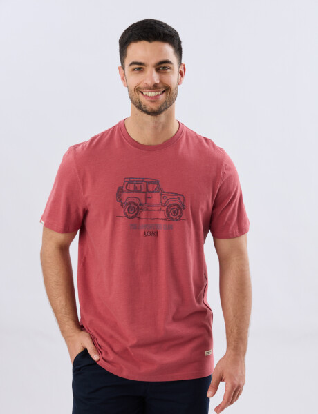 REMERA ESTAMPADA DE ALGODÓN Ladrillo