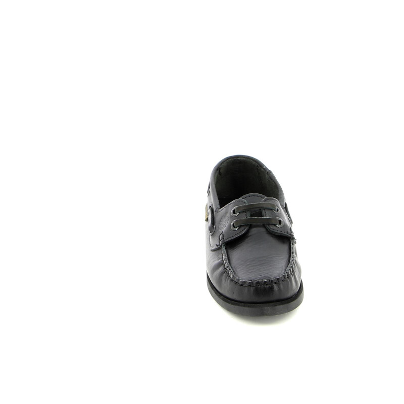 Zapato Country de Niño Náutico Vaqueta Cuero Negro