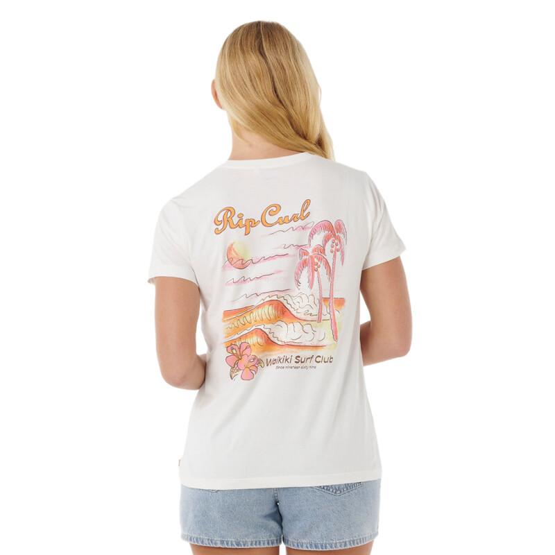 Remera Rip Curl Waikiki Standard - Blanco Remera Rip Curl Waikiki Standard - Blanco