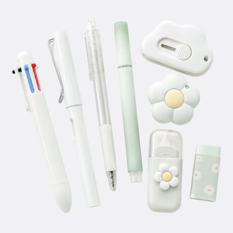 Set De Lapiceras Y Accesorios Para Escritorio Verde