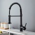 Grifo Canilla Monocomando Flexible Extensible Cocina Mesa Color Variante Negro
